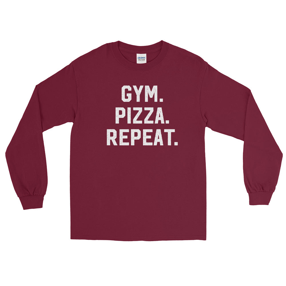 Gym Pizza Repeat Long Sleeve Shirt