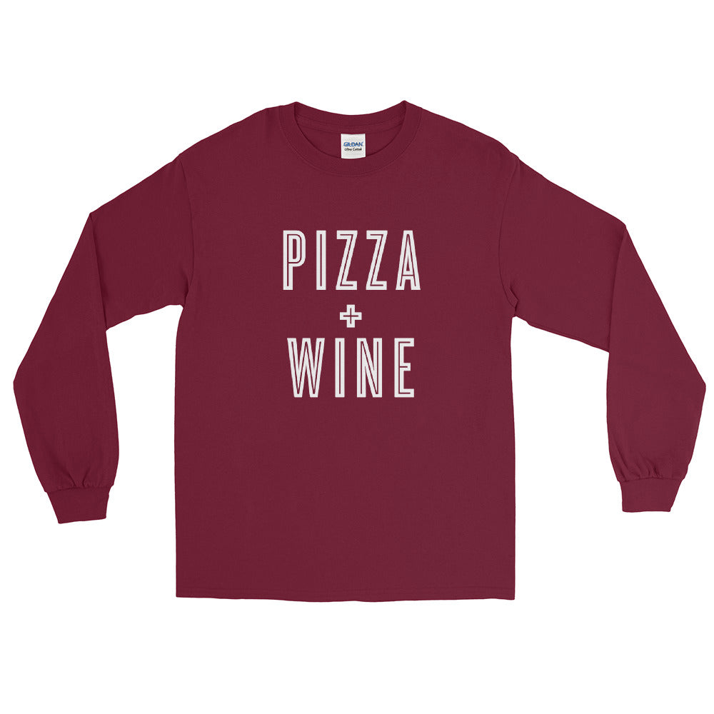 Pizza + Wine Long Sleeve Shirt