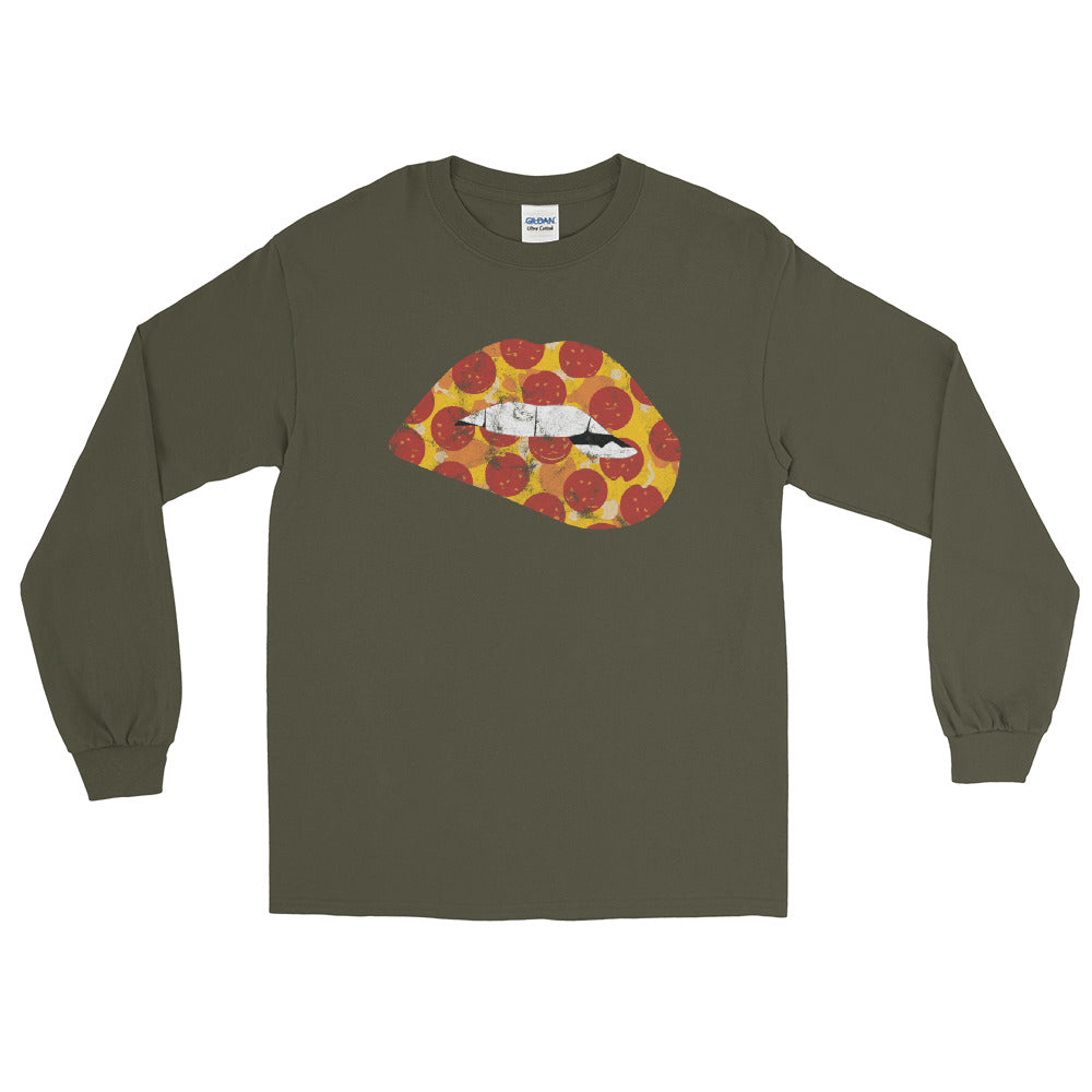 Pepperoni Biting Lip Long Sleeve Shirt