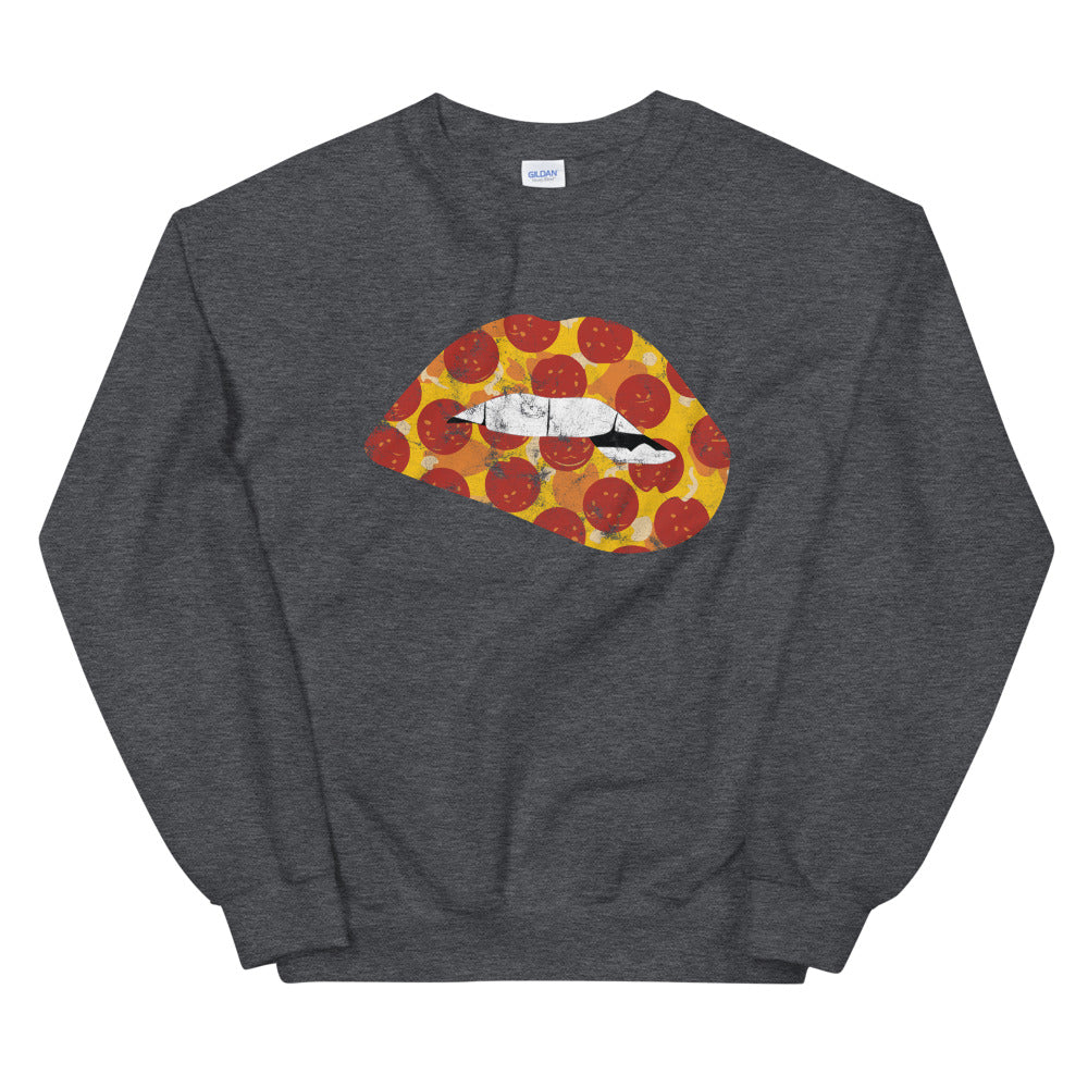 Pepperoni Biting Lip Sweatshirt