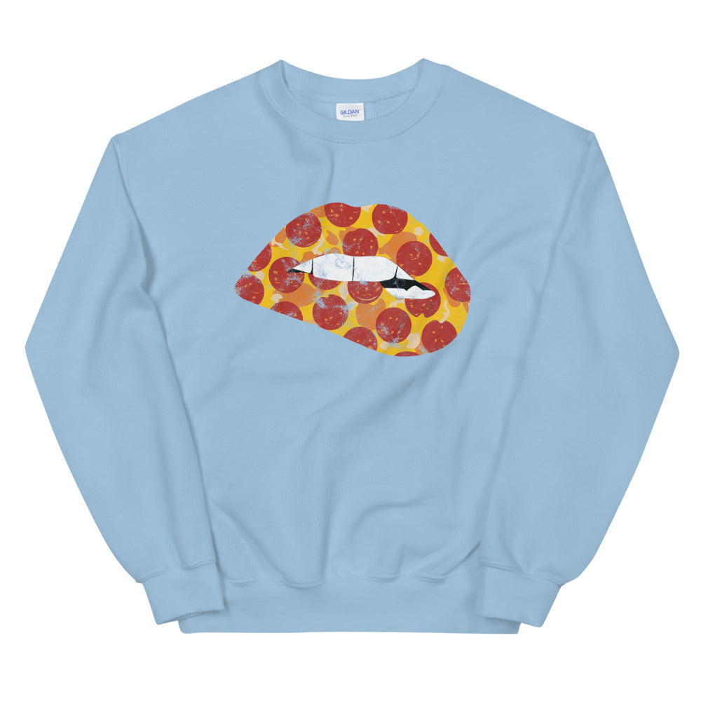 Pepperoni Biting Lip Sweatshirt