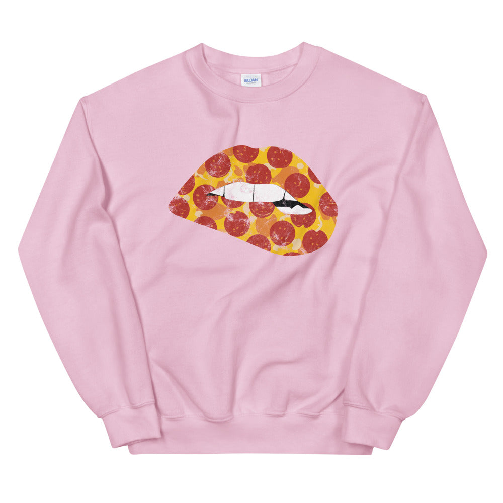 Pepperoni Biting Lip Sweatshirt