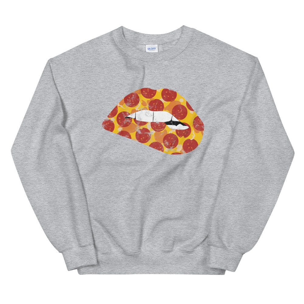 Pepperoni Biting Lip Sweatshirt