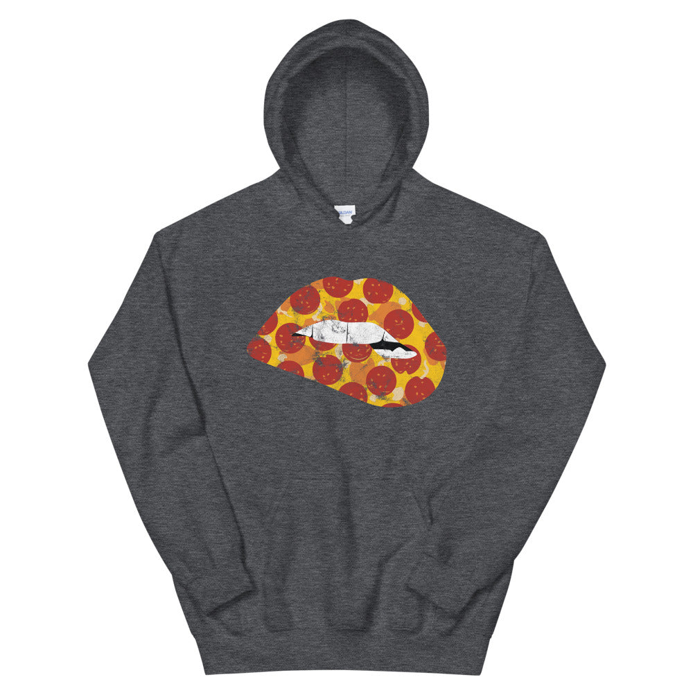 Pepperoni Biting Lip Hoodie