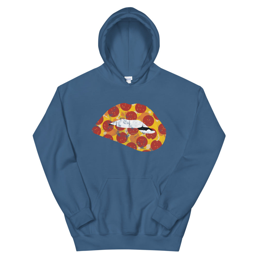 Pepperoni Biting Lip Hoodie