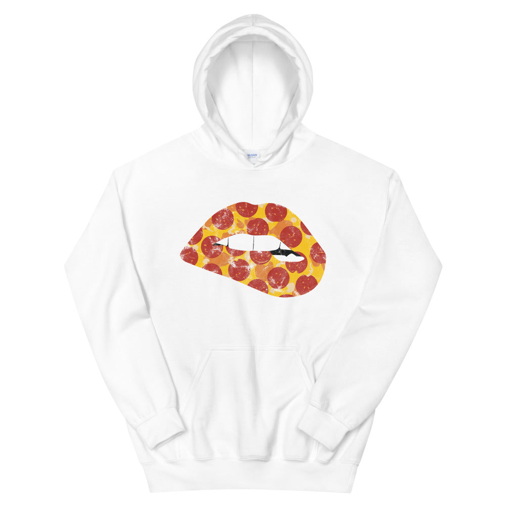 Pepperoni Biting Lip Hoodie