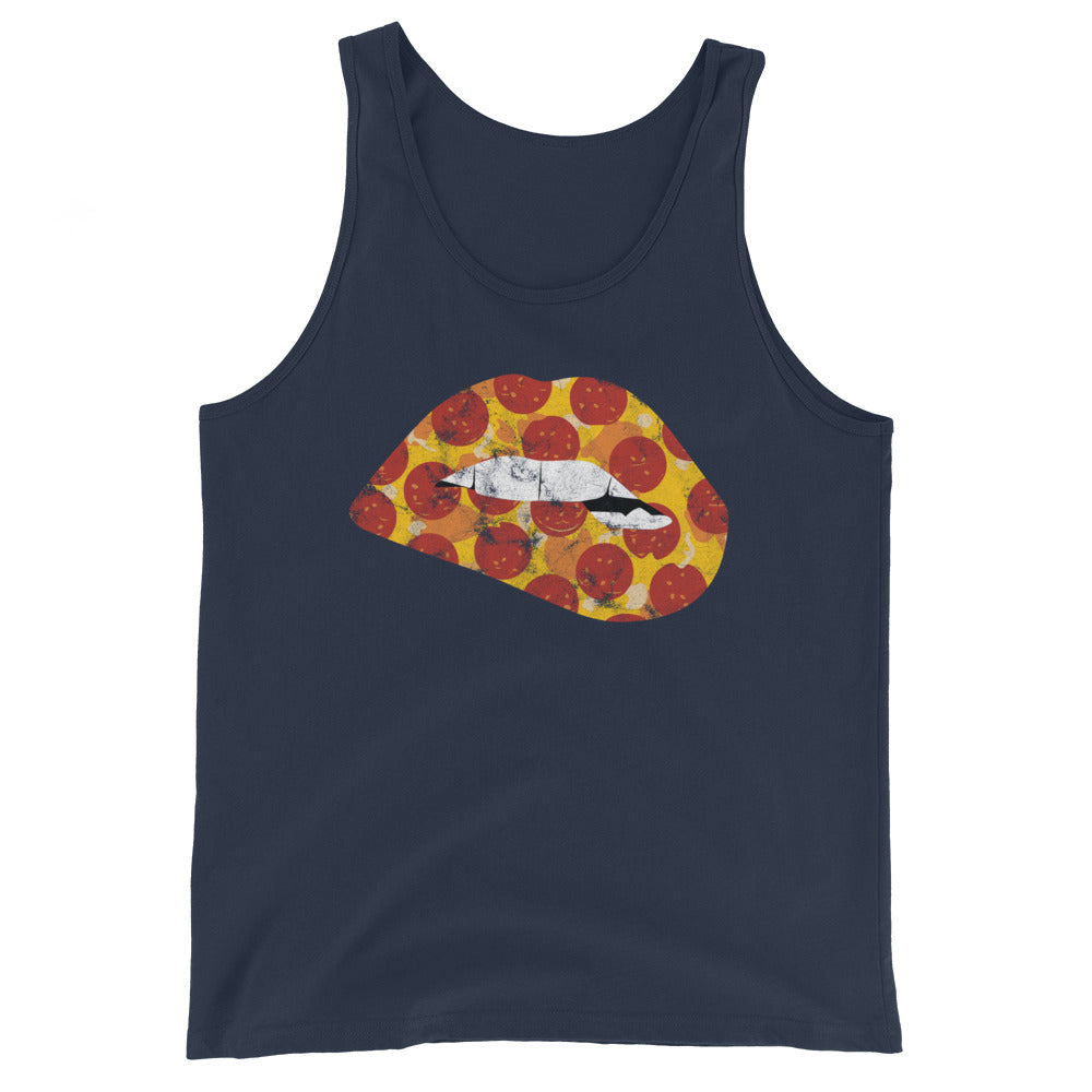 Pepperoni Biting Lip Tank Top