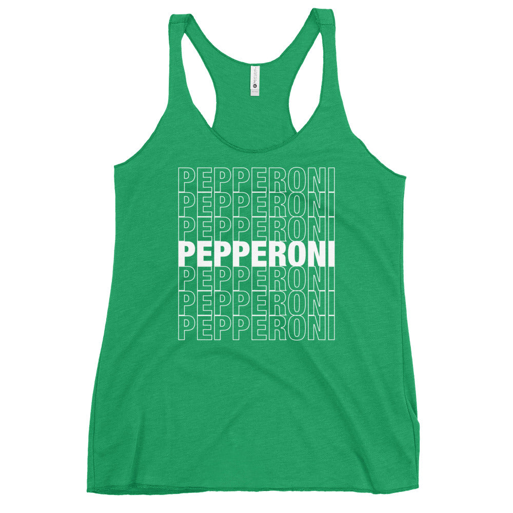 Pepperoni Women&#39;s Racerback Tank