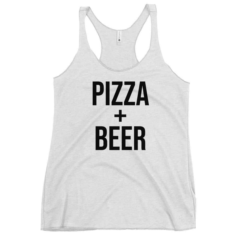 Pizza + Beer Women&#39;s Racerback Tank
