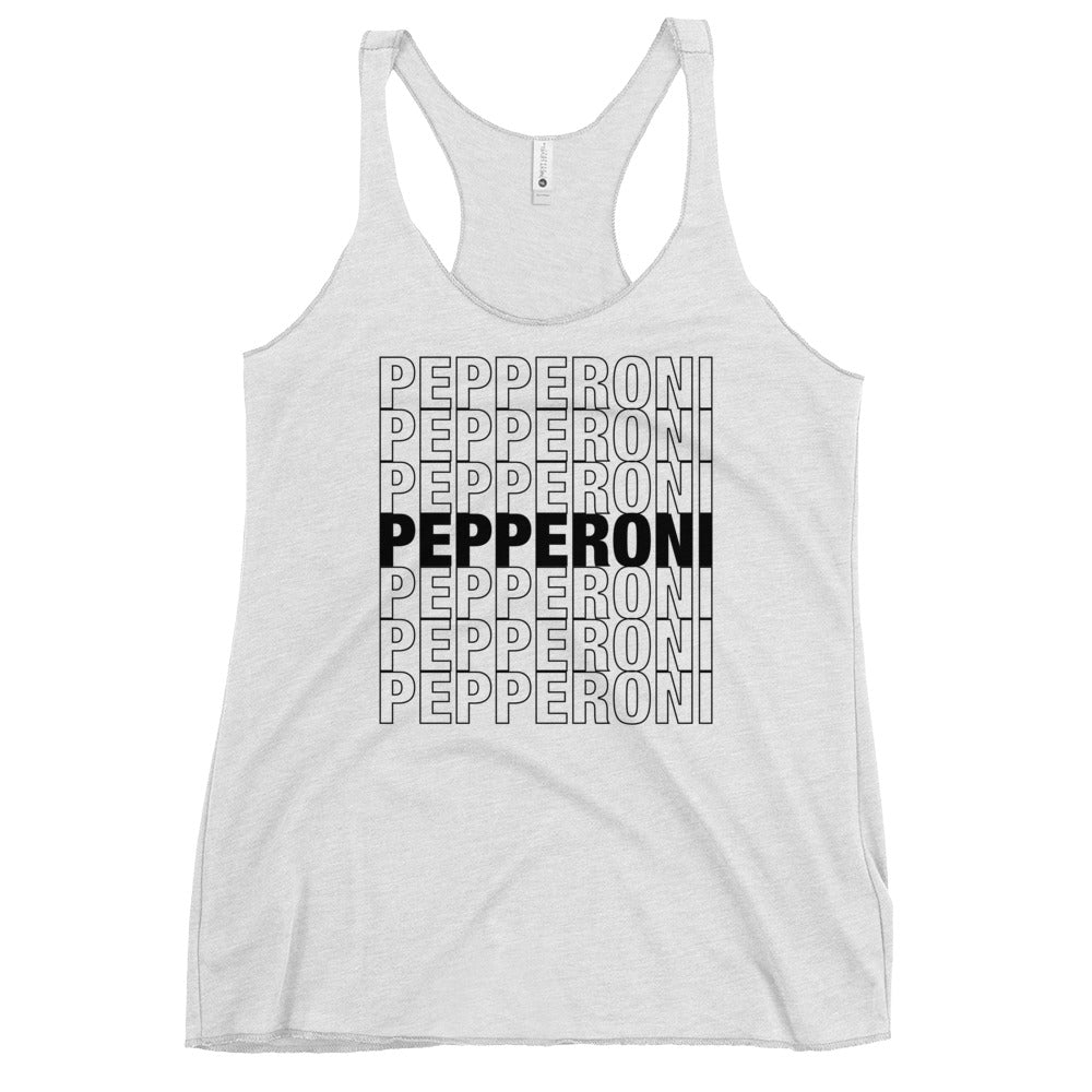 Pepperoni Women&#39;s Racerback Tank
