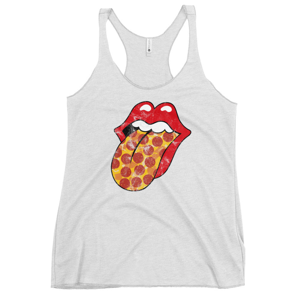 Pepperoni Rock &amp; Rolling Women&#39;s Racerback Tank