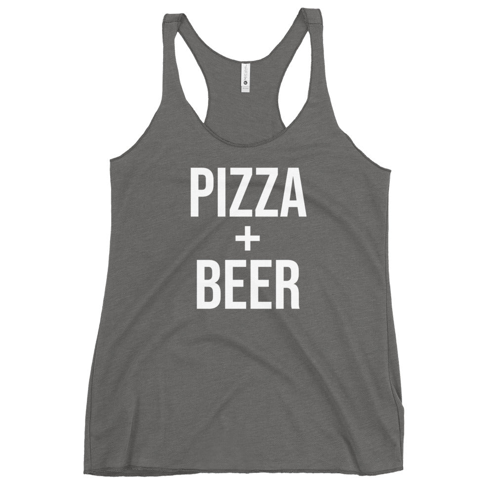 Pizza + Beer Women&#39;s Racerback Tank