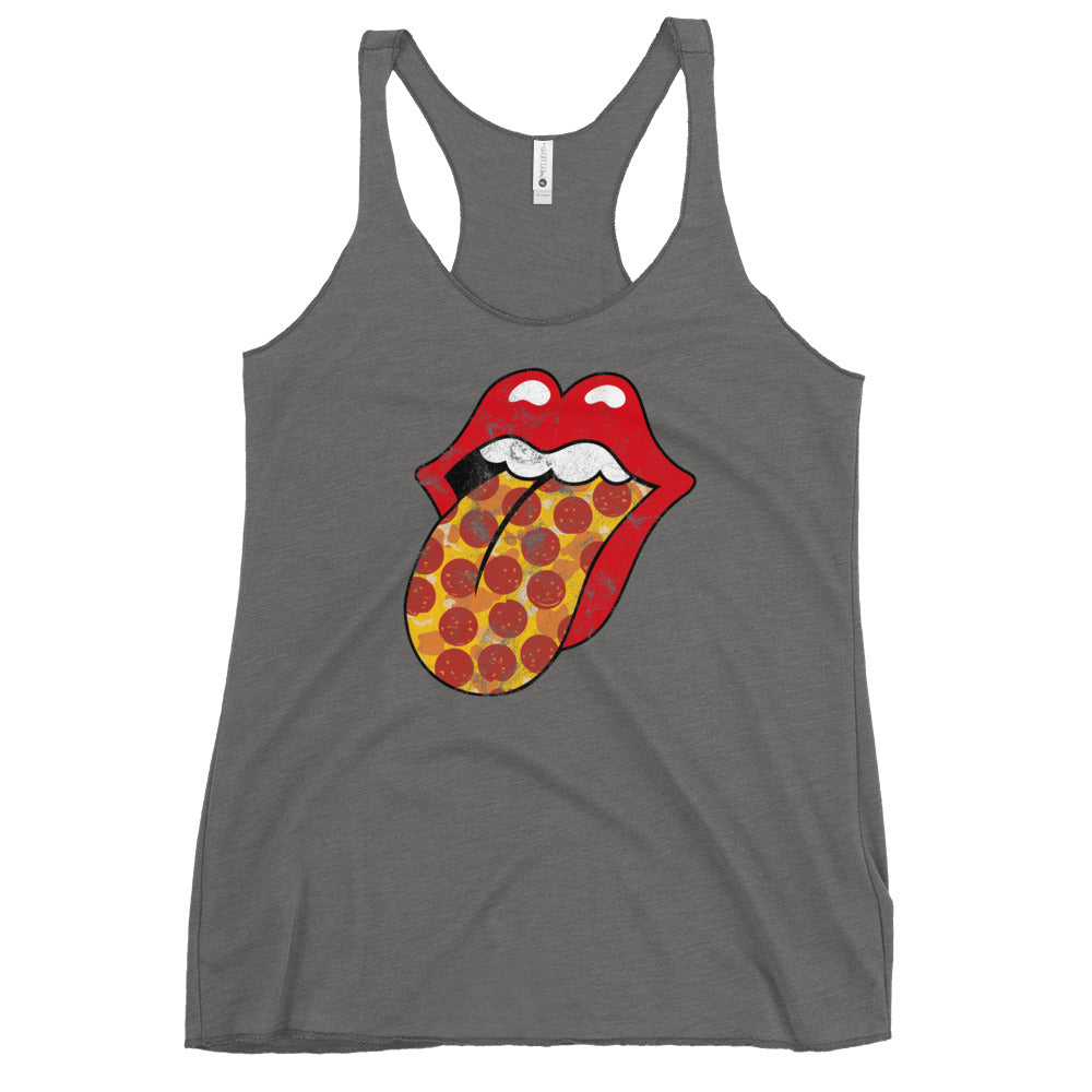 Pepperoni Rock & Rolling Women's Racerback Tank
