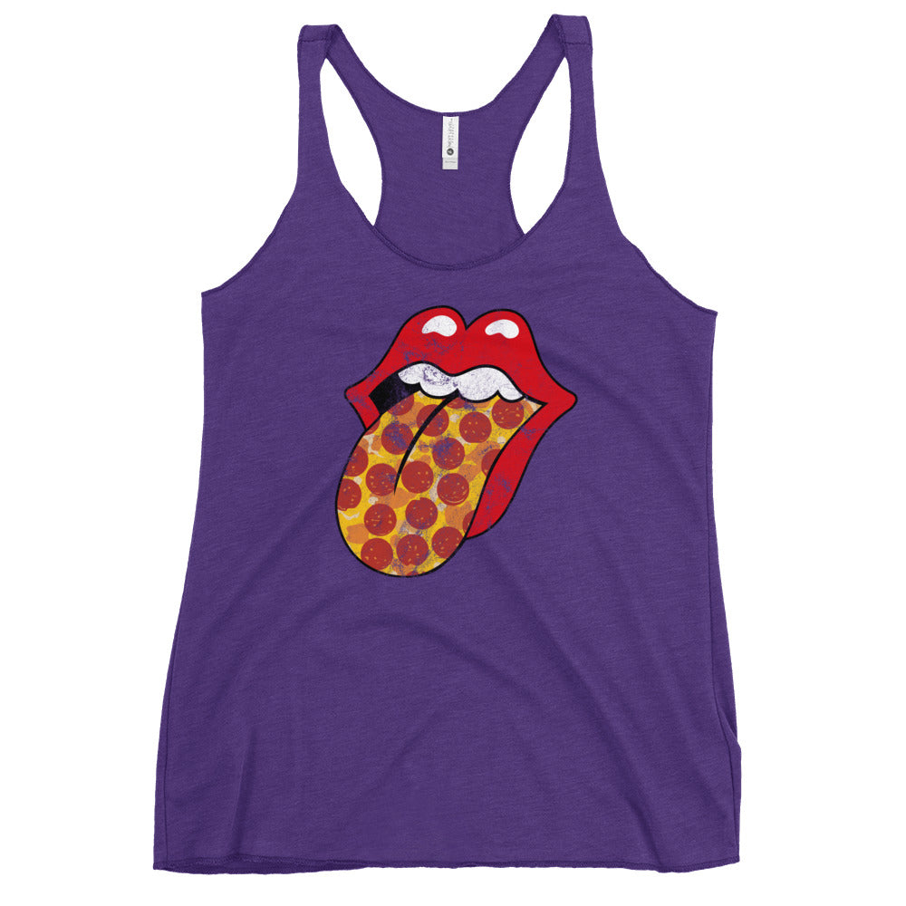Pepperoni Rock &amp; Rolling Women&#39;s Racerback Tank