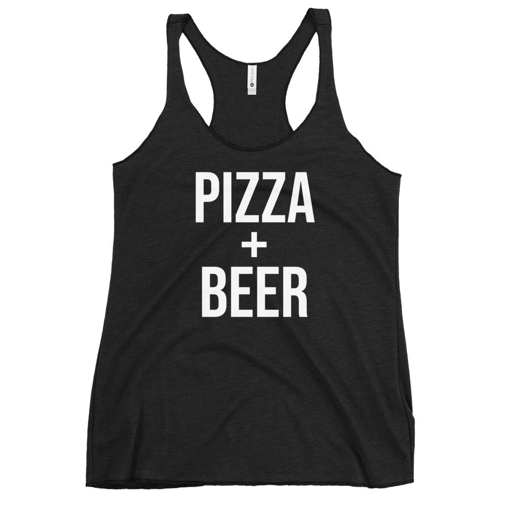 Pizza + Beer Women&#39;s Racerback Tank