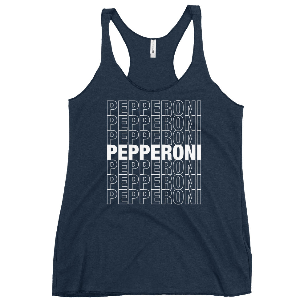 Pepperoni Women&#39;s Racerback Tank