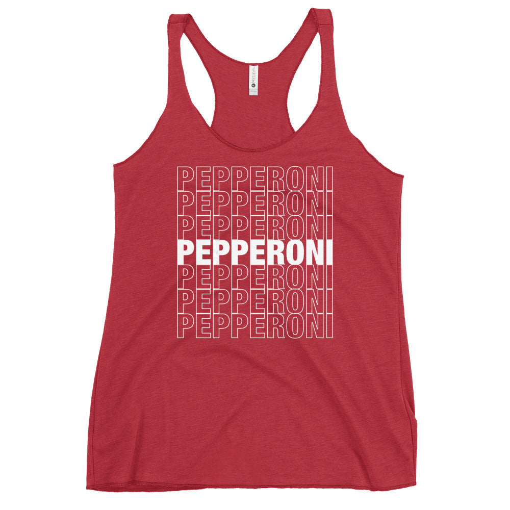 Pepperoni Women&#39;s Racerback Tank
