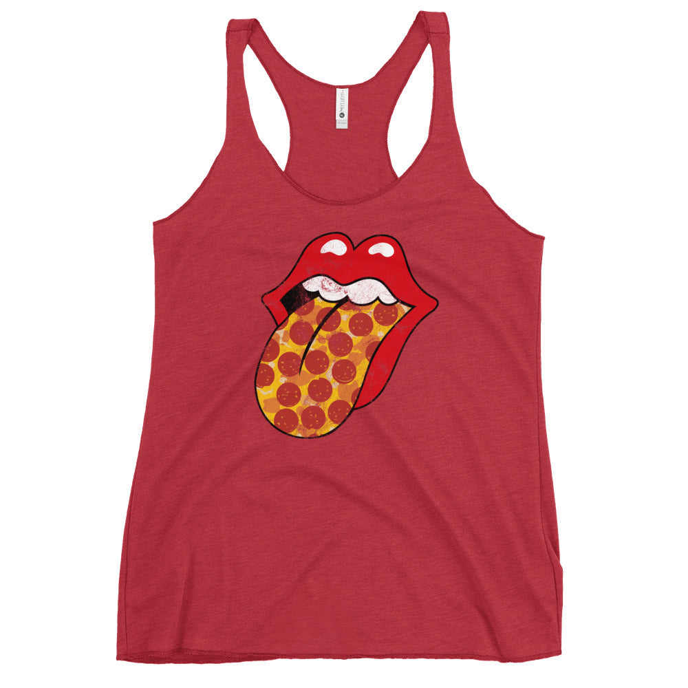 Pepperoni Rock &amp; Rolling Women&#39;s Racerback Tank