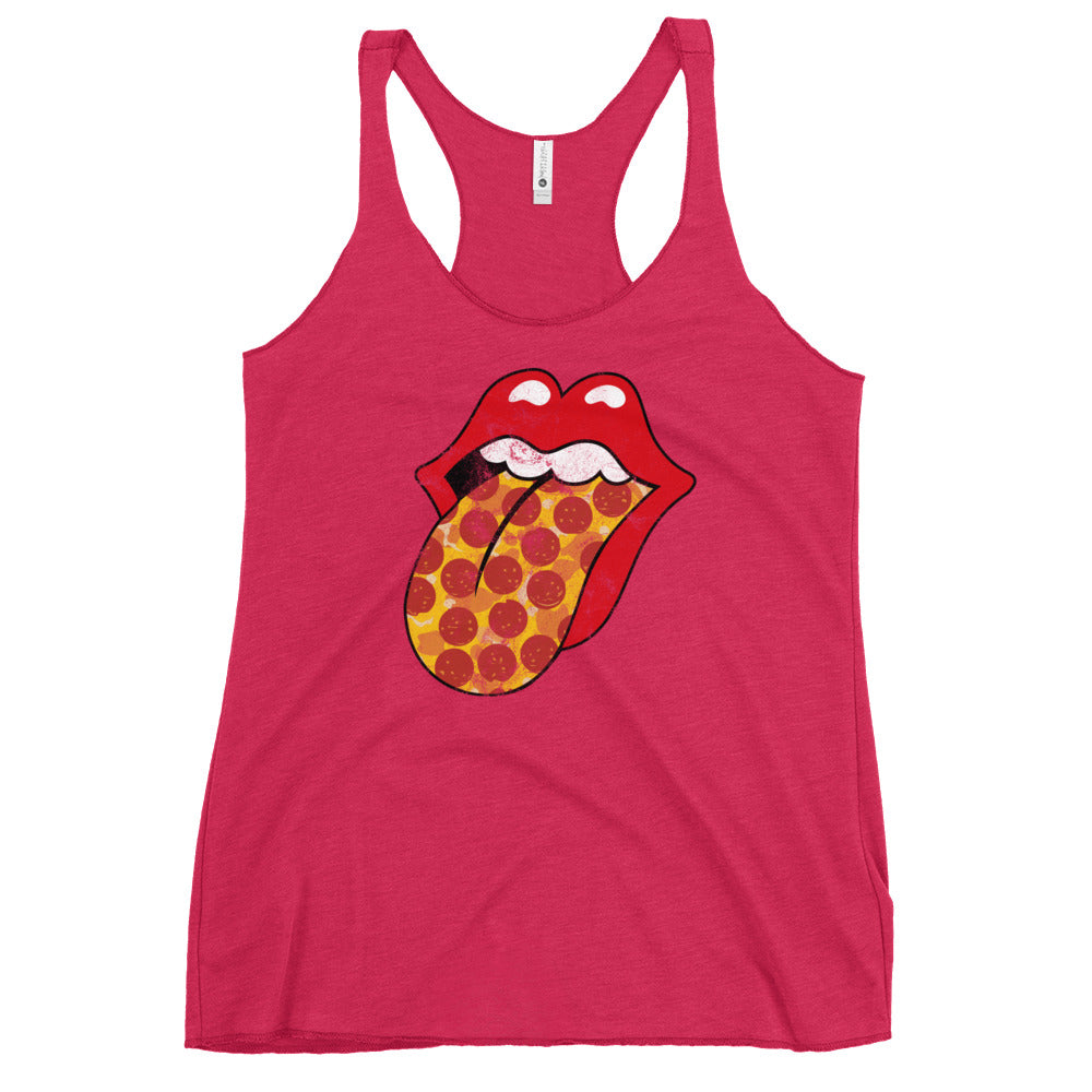 Pepperoni Rock &amp; Rolling Women&#39;s Racerback Tank