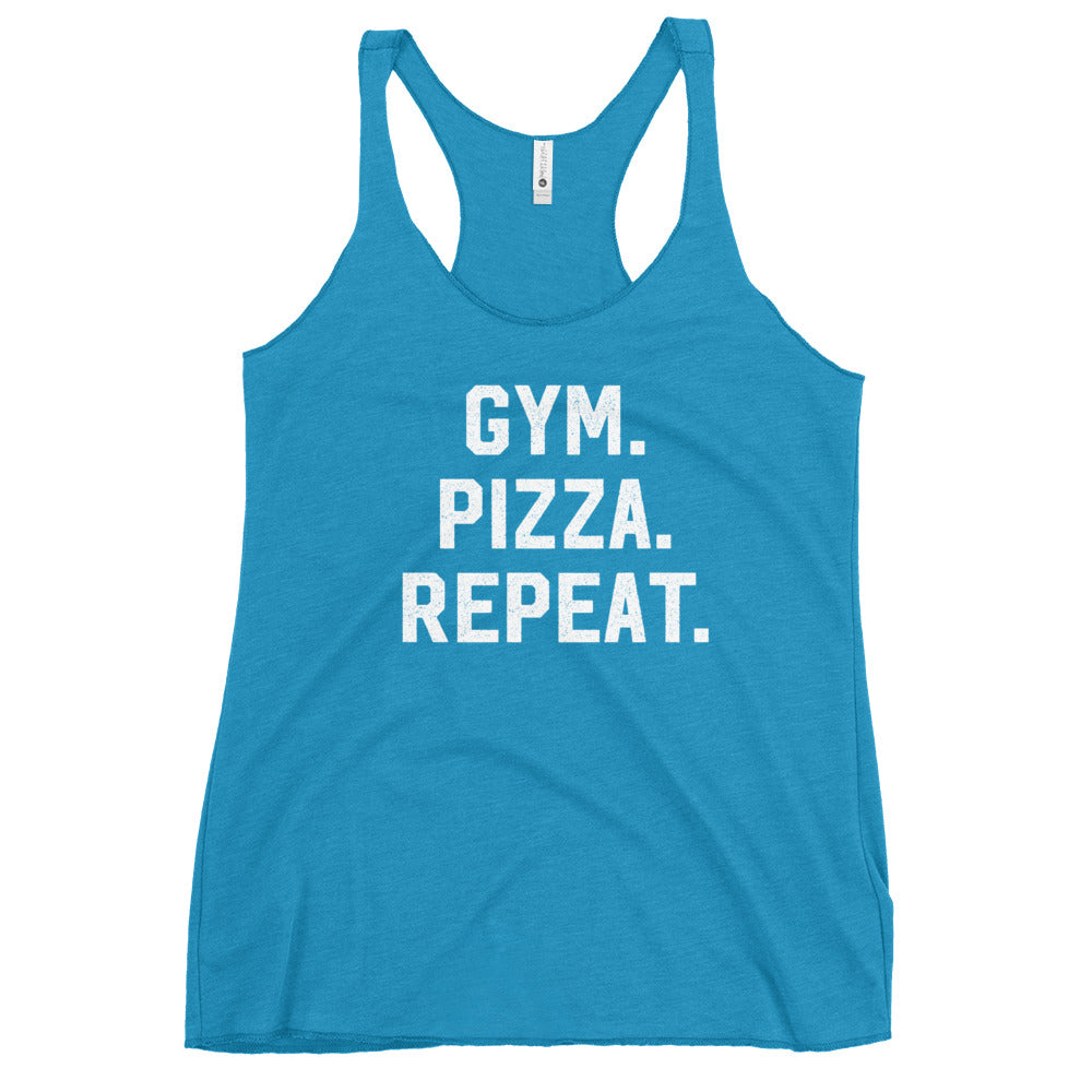 Gym Pizza Repeat Women's Racerback Tank