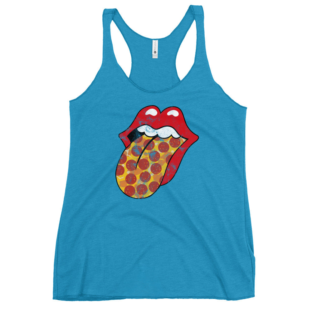 Pepperoni Rock &amp; Rolling Women&#39;s Racerback Tank