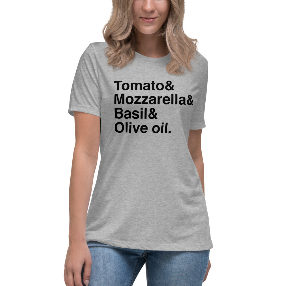 Margherita Pizza Women&#39;s Relaxed T-Shirt