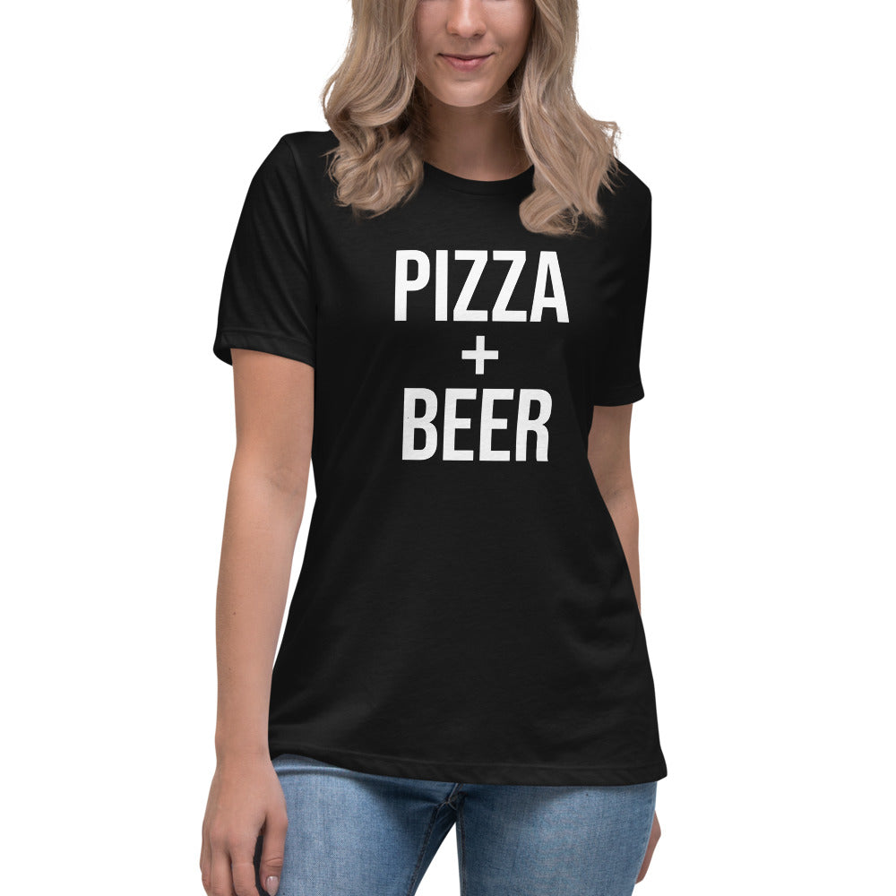 Pizza &amp; Beer Women&#39;s Relaxed T-Shirt