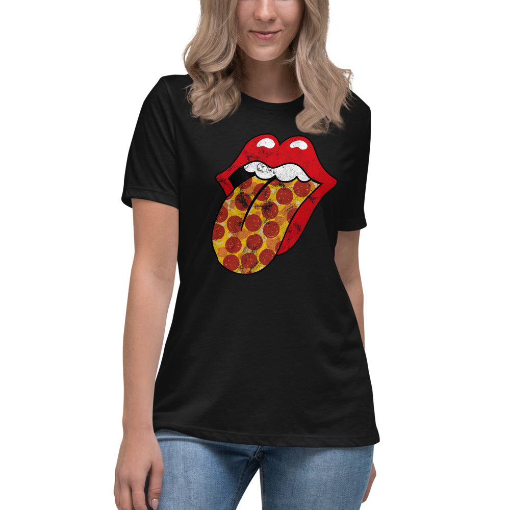 Pepperoni Rock &amp; Rolling Women&#39;s Relaxed T-Shirt