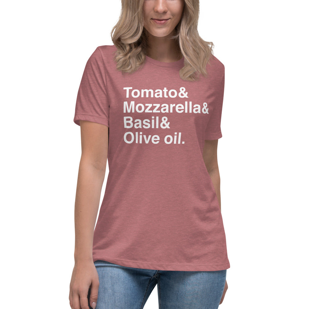 Margherita Pizza Women&#39;s Relaxed T-Shirt