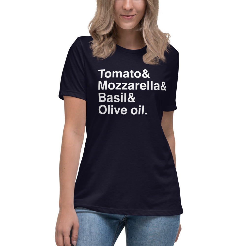 Margherita Pizza Women&#39;s Relaxed T-Shirt
