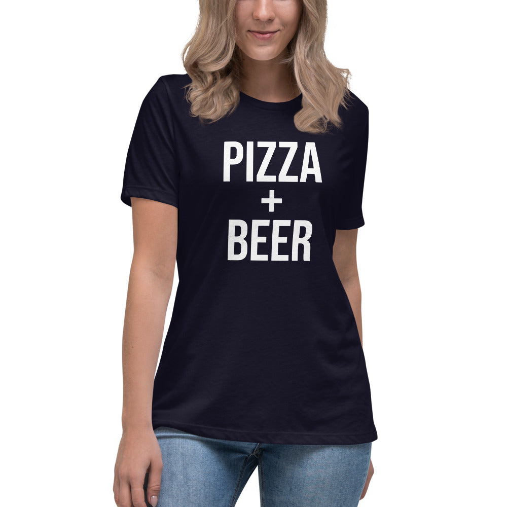Pizza &amp; Beer Women&#39;s Relaxed T-Shirt